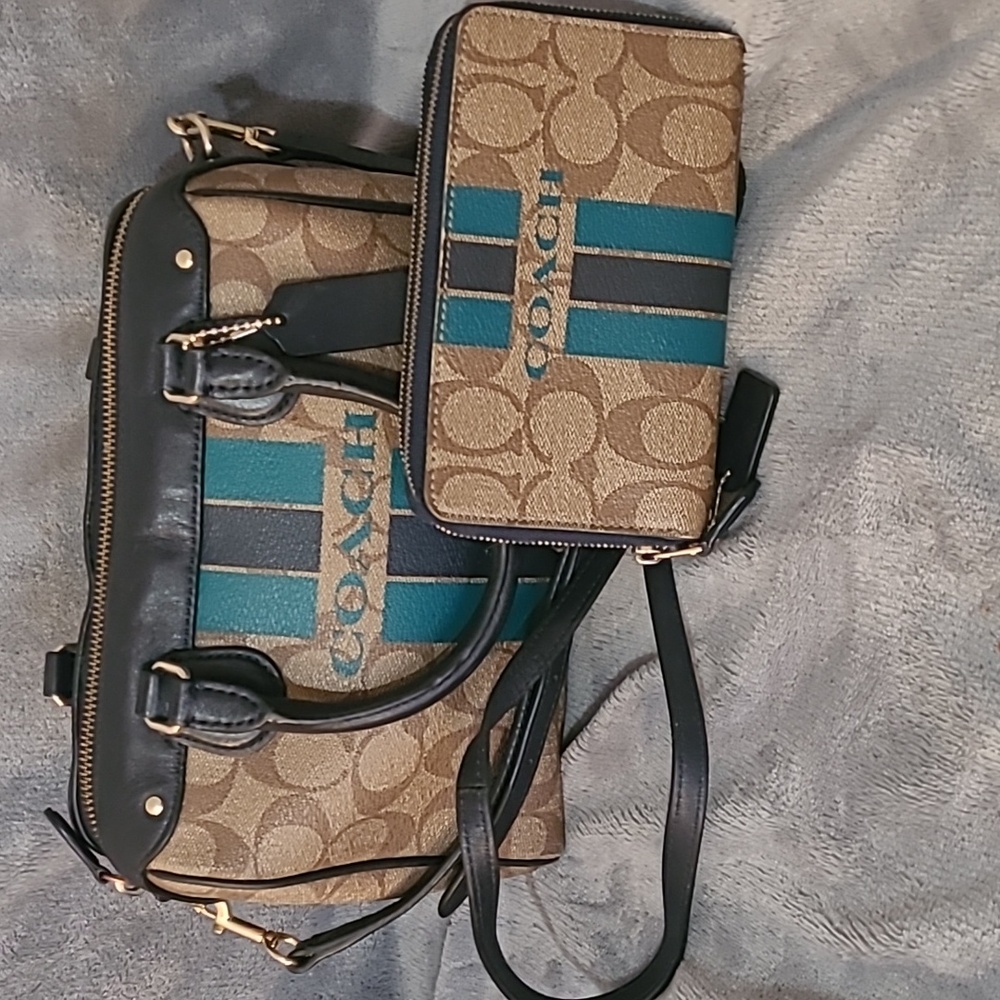 Coach bag and wallet set